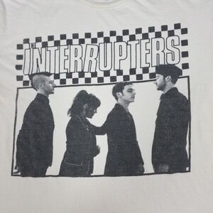 VTG The Interrupters Graphic T Shirt Mens Med Cream Band Tee Gildan Softstyle